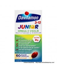 Davitamon Junior 3+ Plus Omega-3 Fish Oil  60 capsules